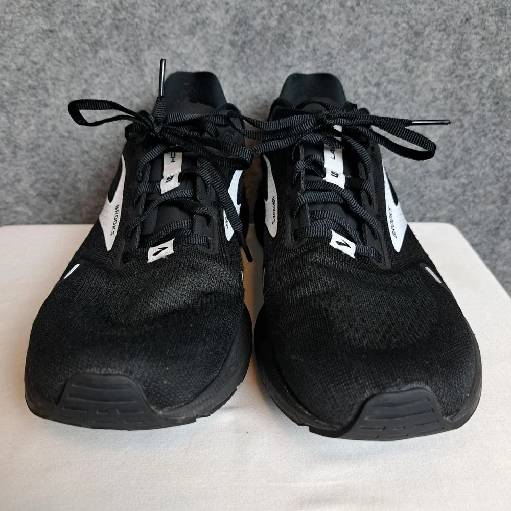 Brooks Men's Black Running Shoes with Reflective Silver Logo